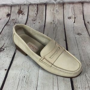 Women’s Coach leather penny loafer